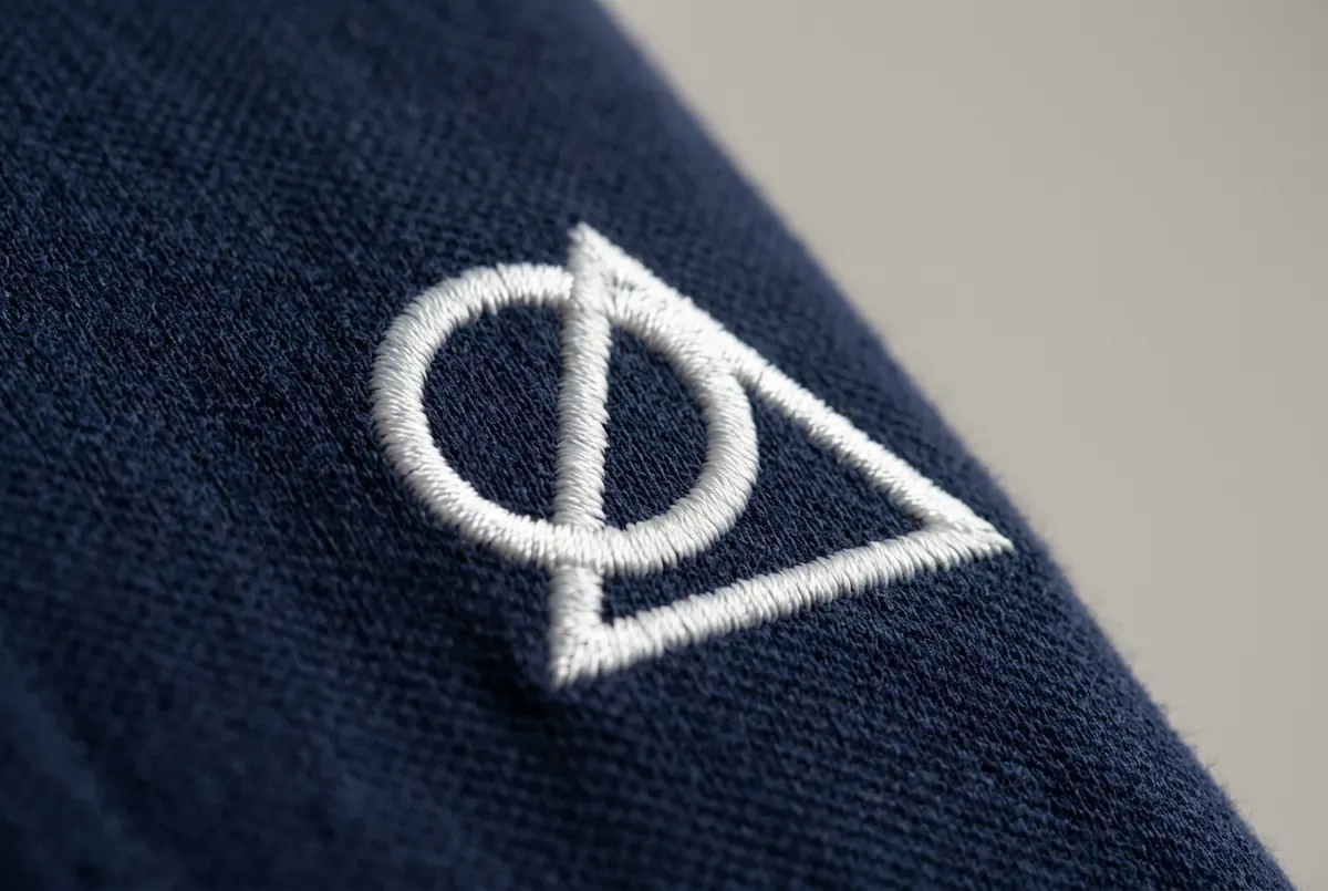 Vyšívání: ukázkové logo provedené touto technikou