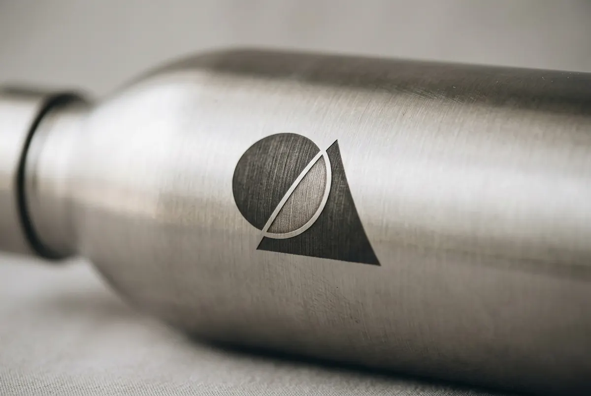 Laserové gravírování: ukázkové logo provedené touto technikou